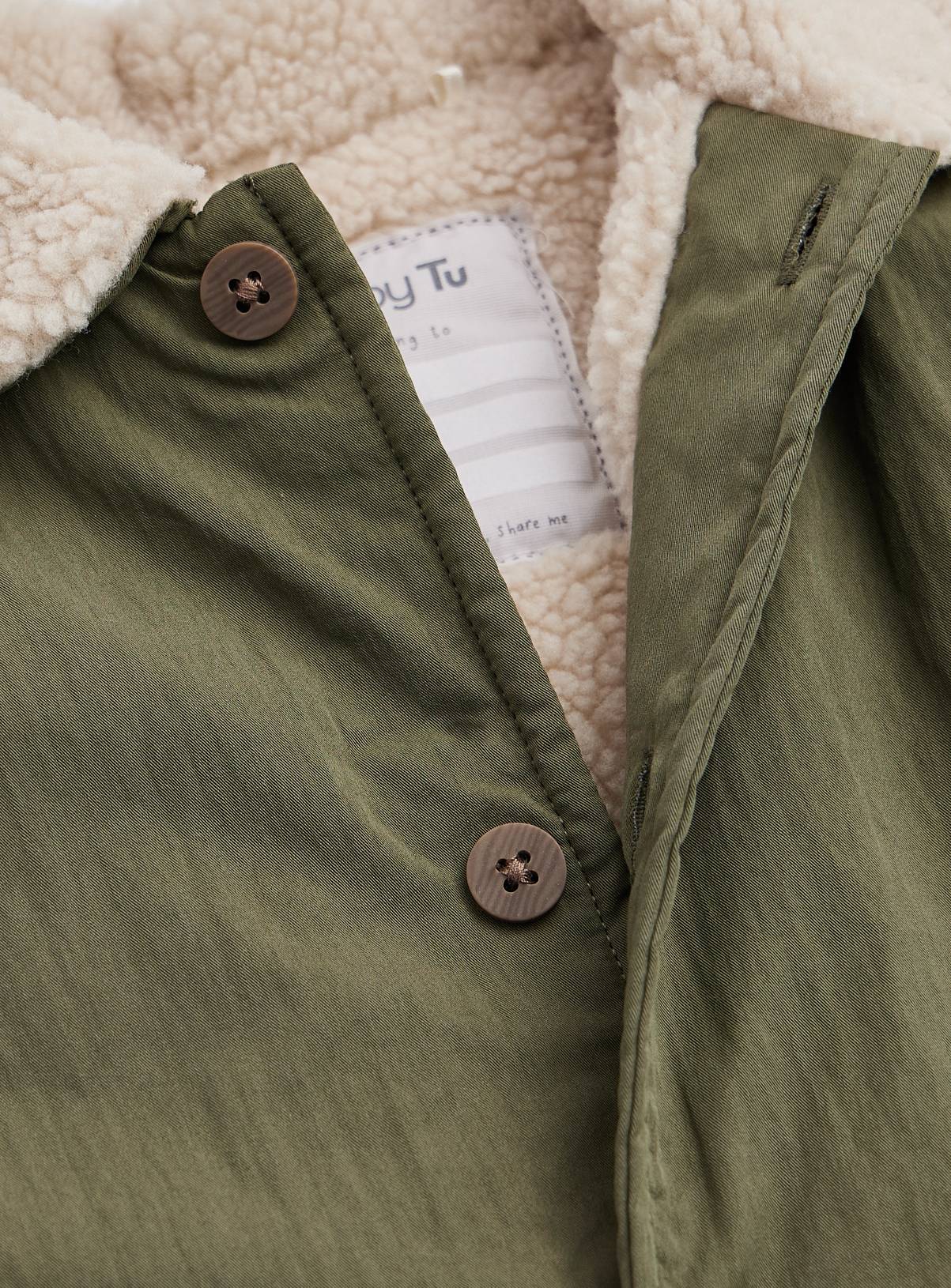Khaki Heritage Borg-Lined Barn Jacket 6-9 months - Image 2